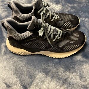 Adidas Alphabounce Black and Gray Sneakers, Men's 13, used good condition.